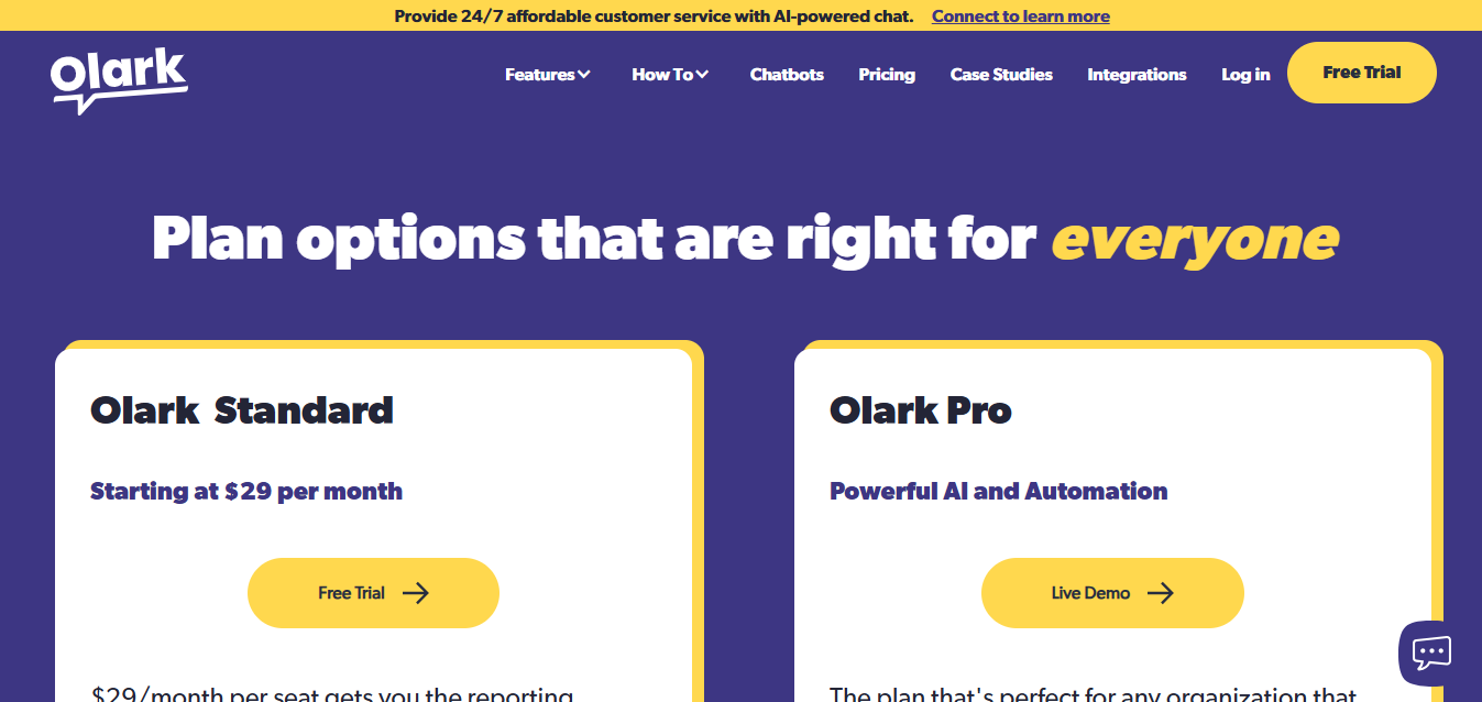 Olark (AI) product screenshot