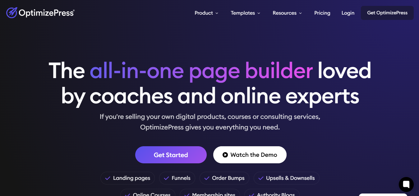 OptimizePress (AI) product screenshot