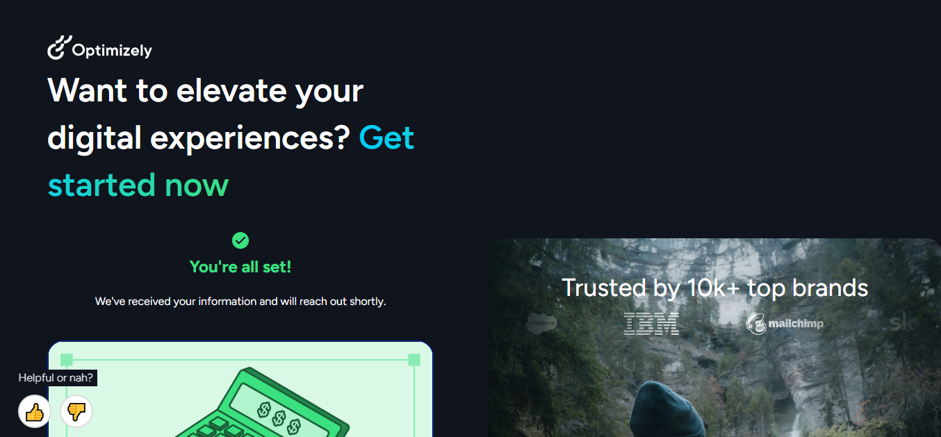 Optimizely (AI) product screenshot
