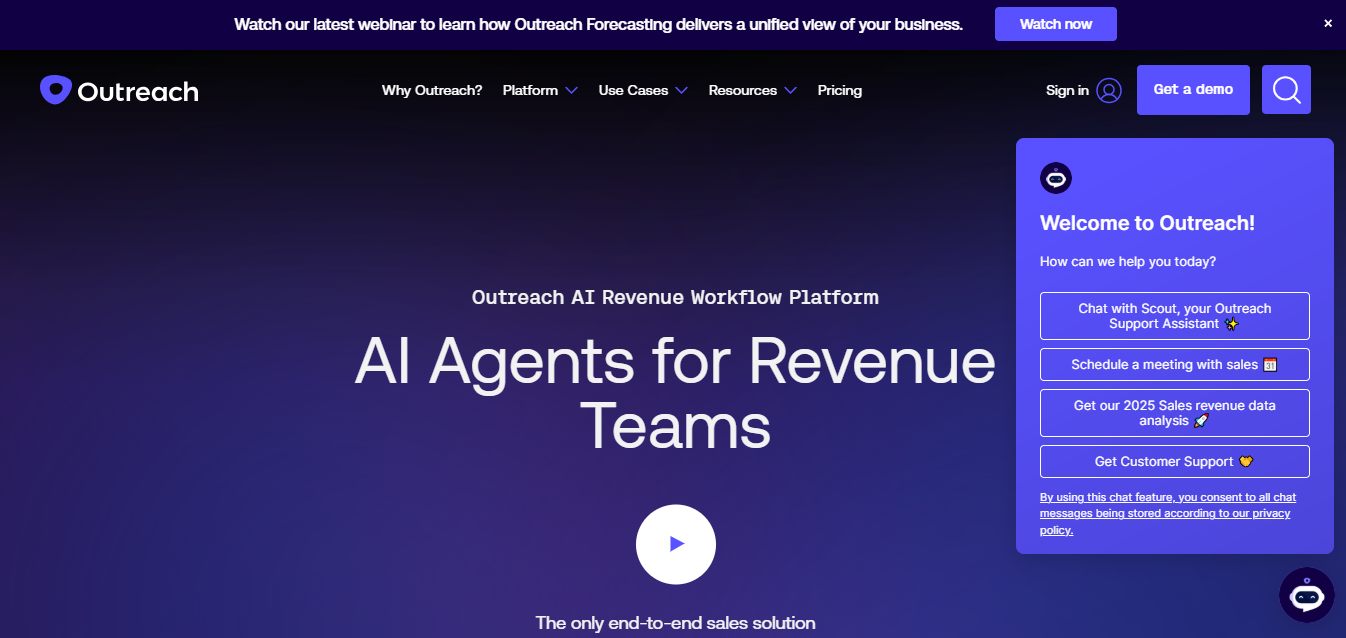 Outreach (AI) product screenshot