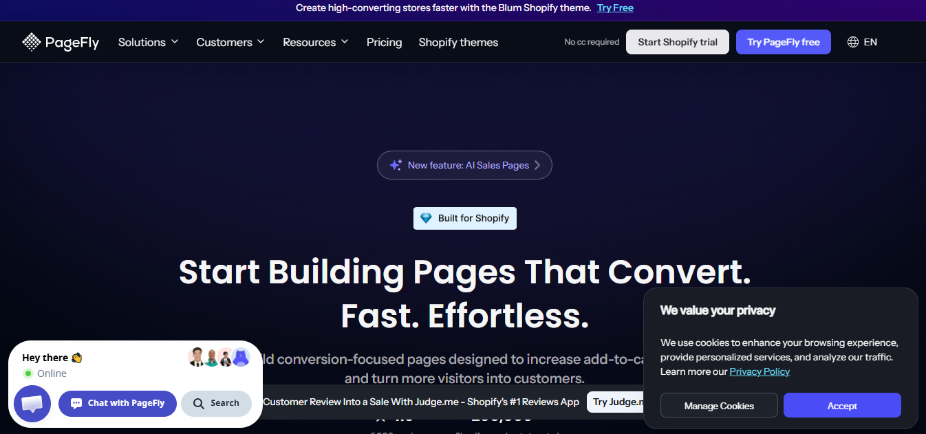 PageFly (AI) product screenshot