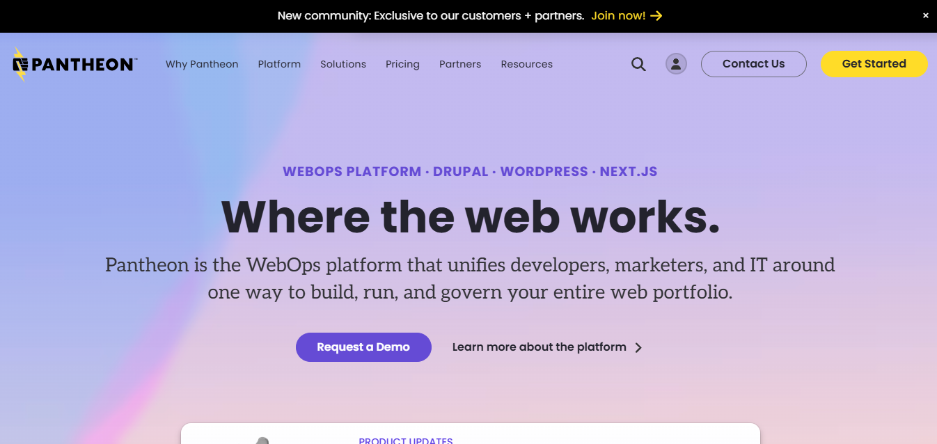 Pantheon product screenshot