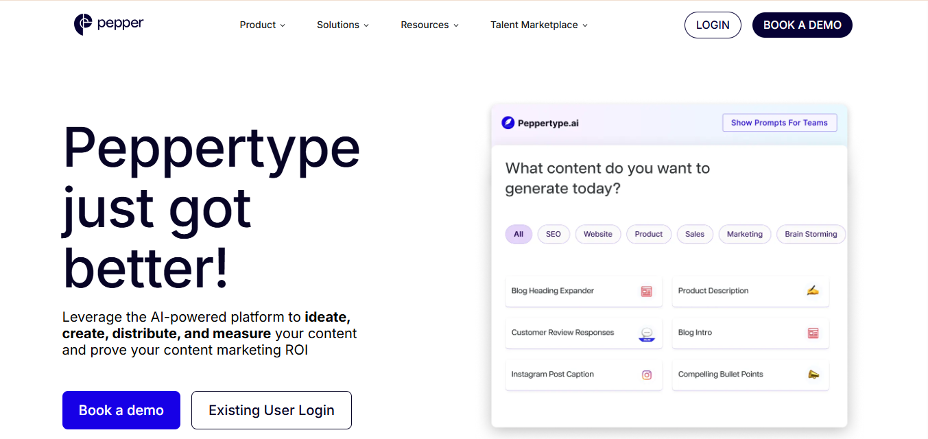 Peppertype.ai product screenshot