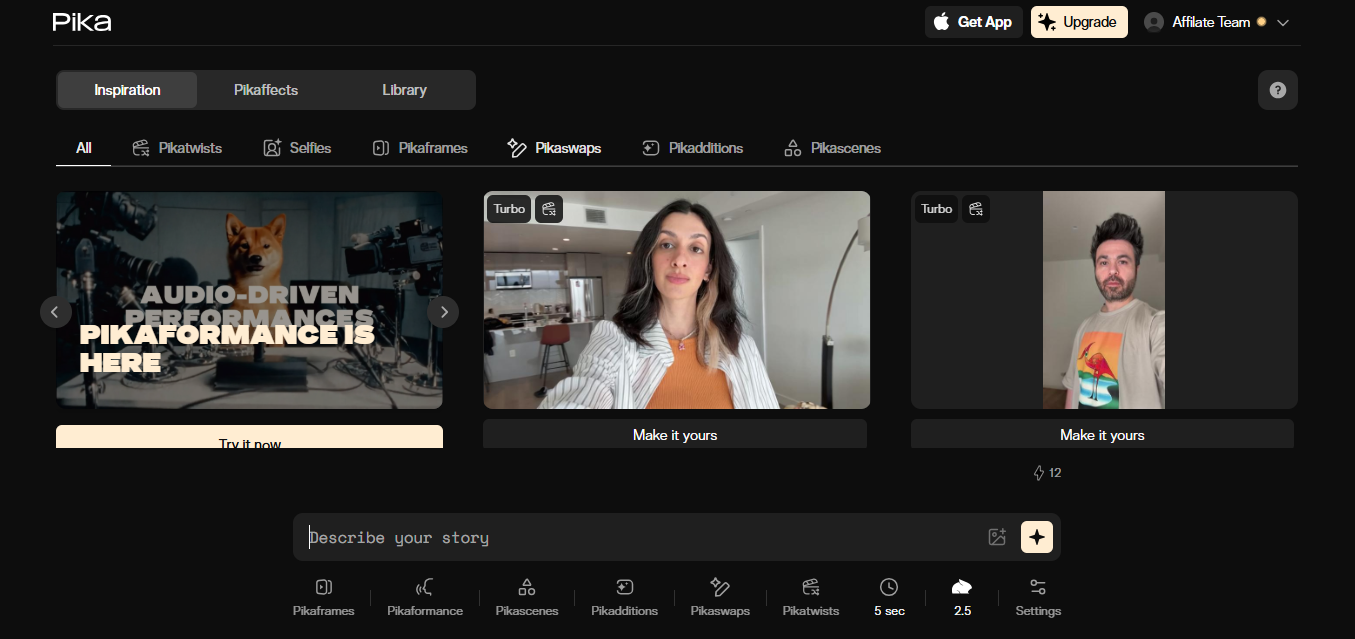 Pika product screenshot