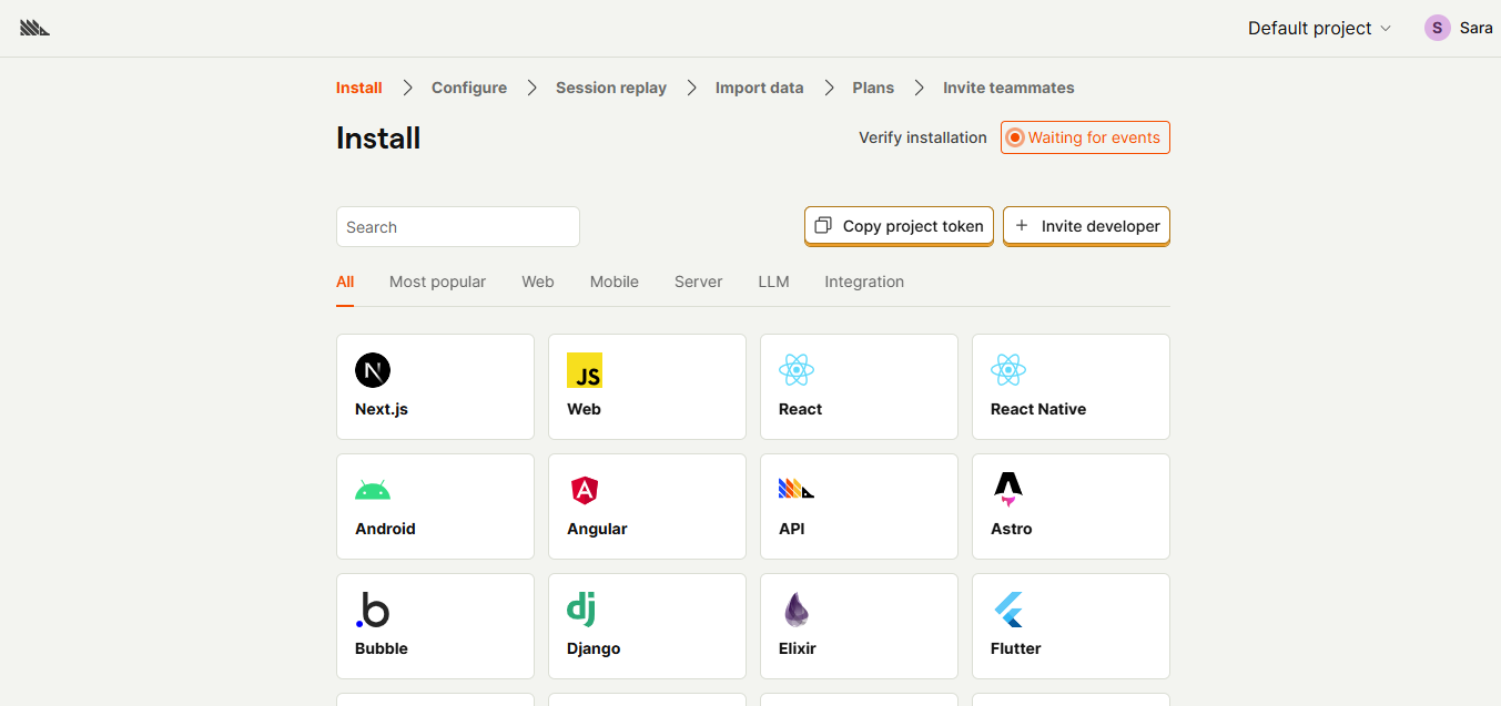 PostHog (AI) product screenshot