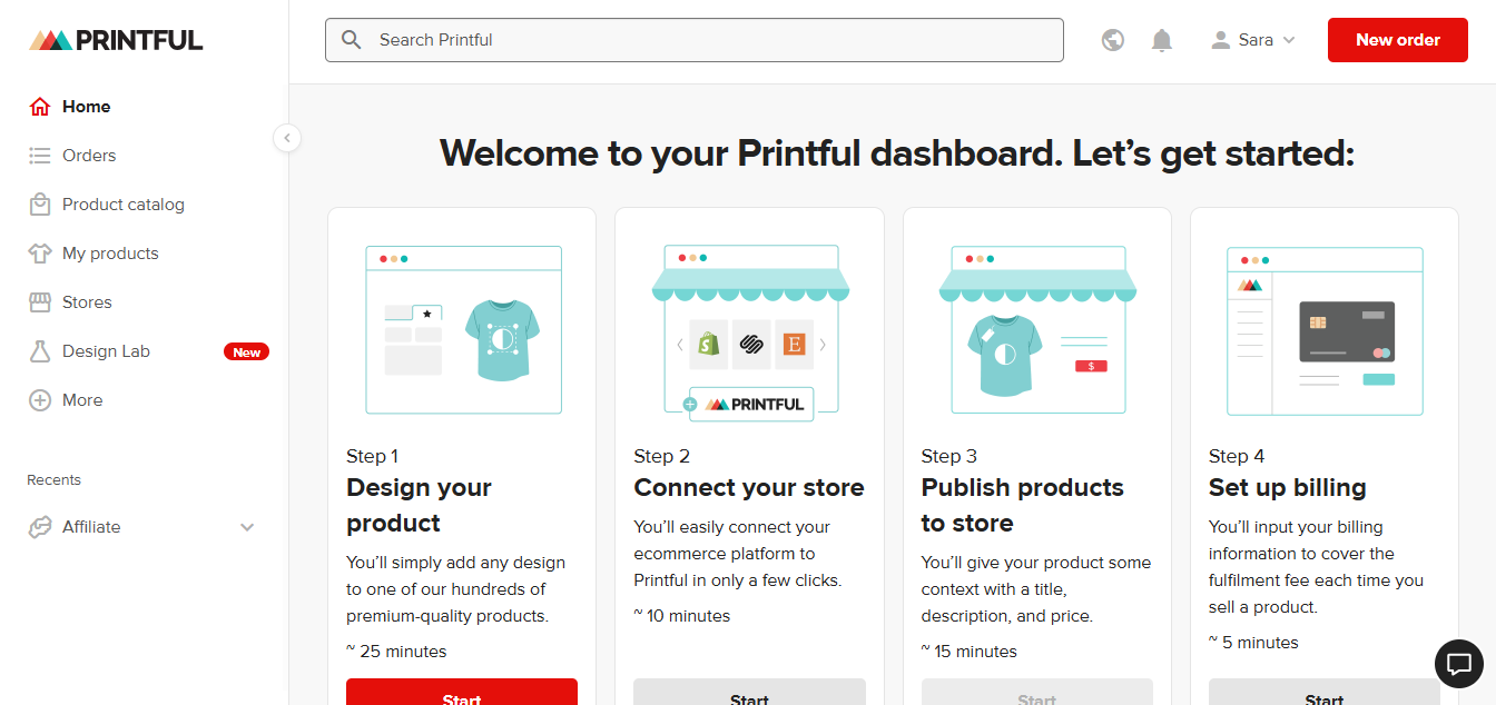 Printful product screenshot
