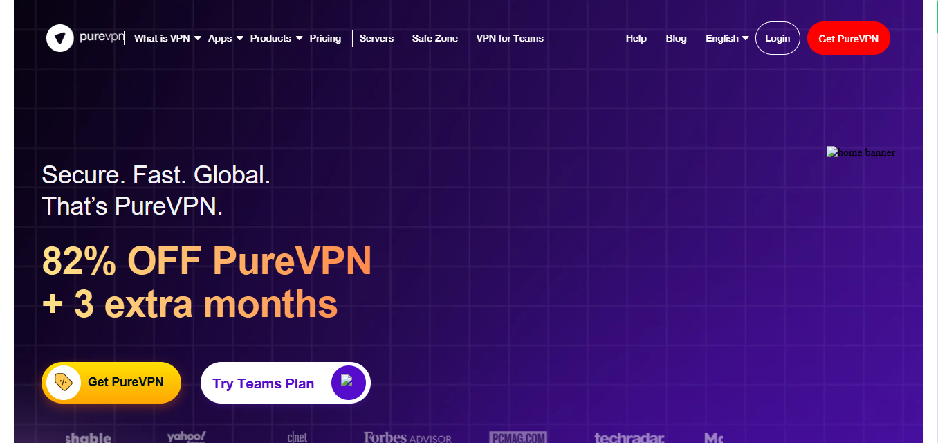 PureVPN product screenshot