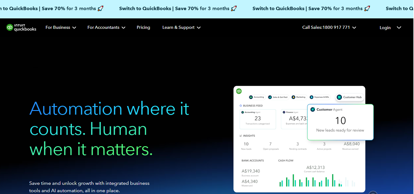 QuickBooks Online product screenshot