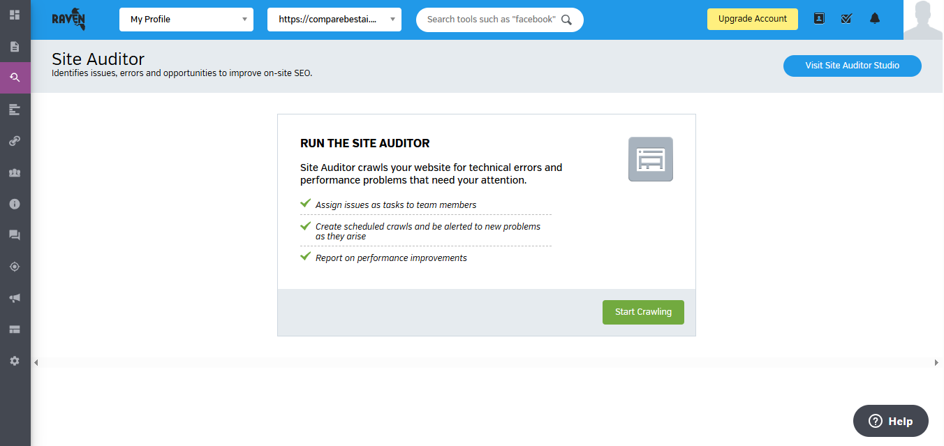Raven Tools (AI) product screenshot
