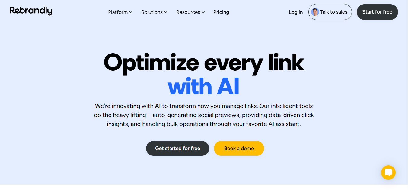 Rebrandly (AI) product screenshot