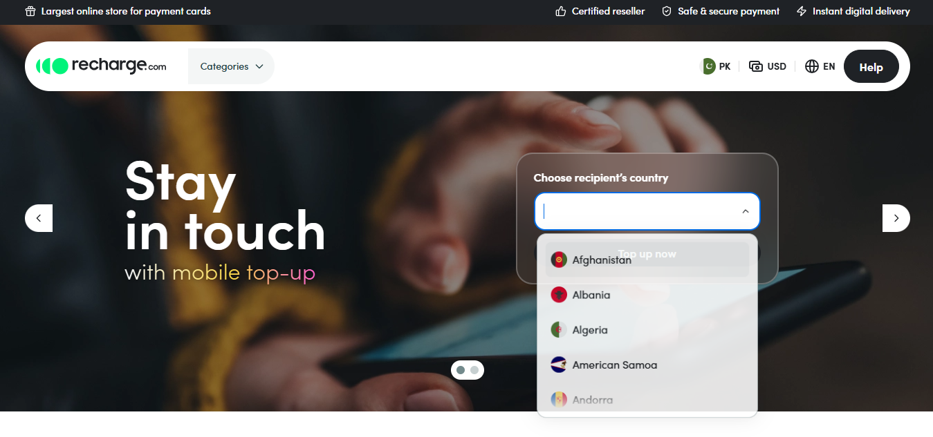 Recharge Payments product screenshot