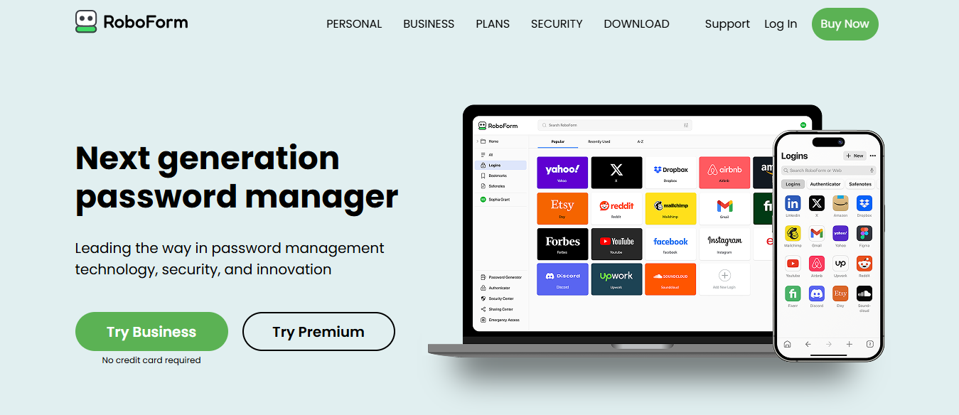 RoboForm product screenshot