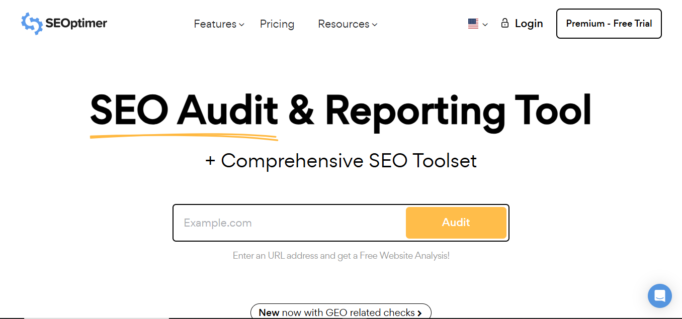 SEOptimer (AI) product screenshot