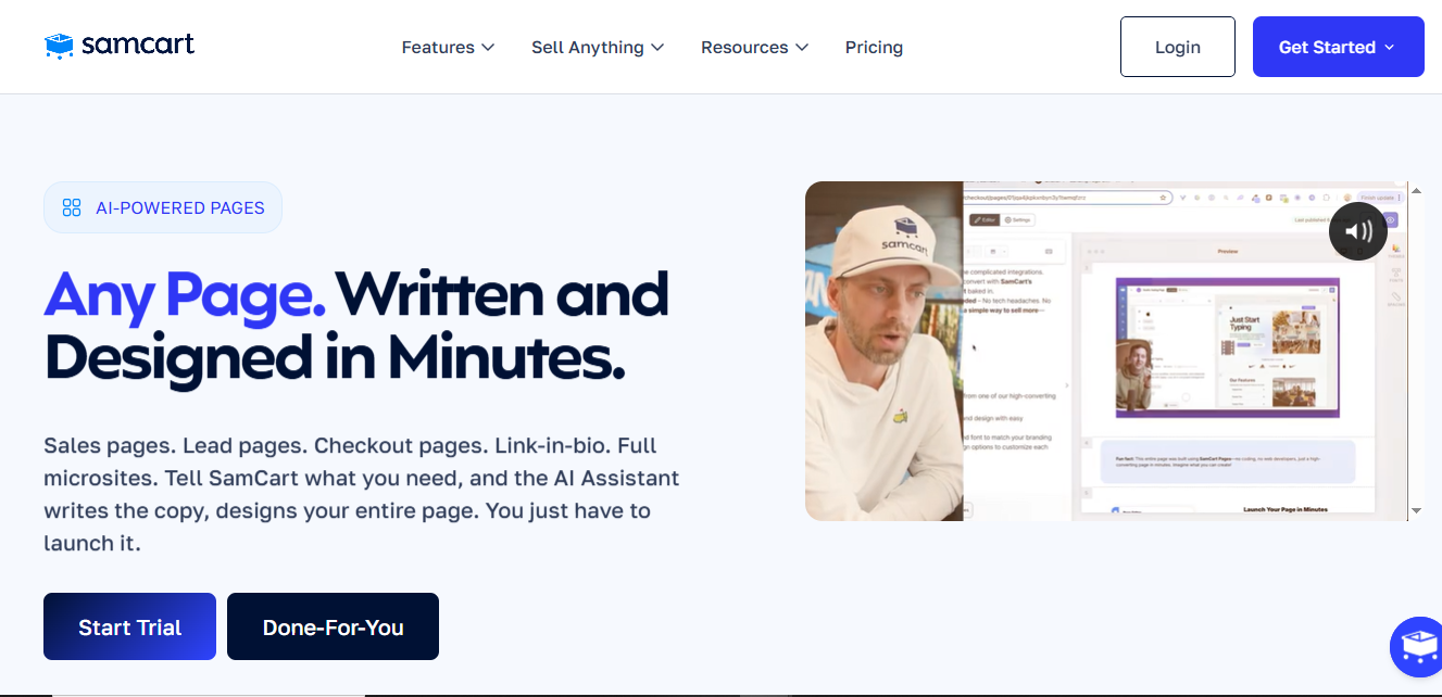 SamCart (AI) product screenshot