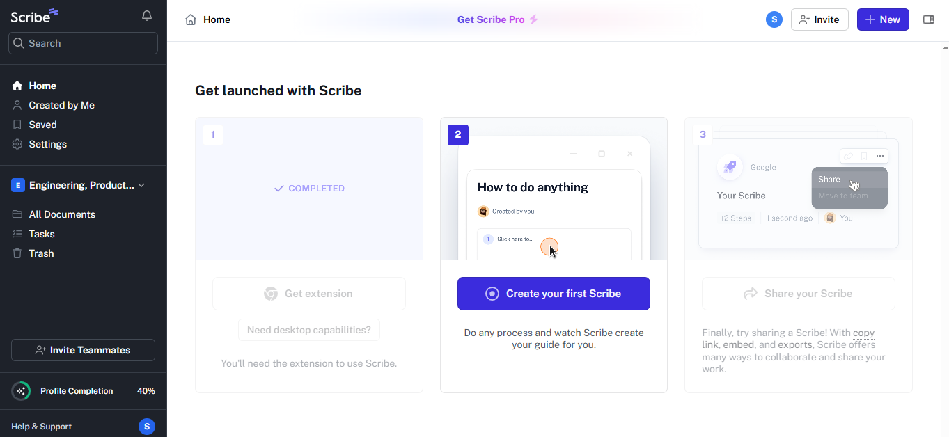 Scribe (AI) product screenshot