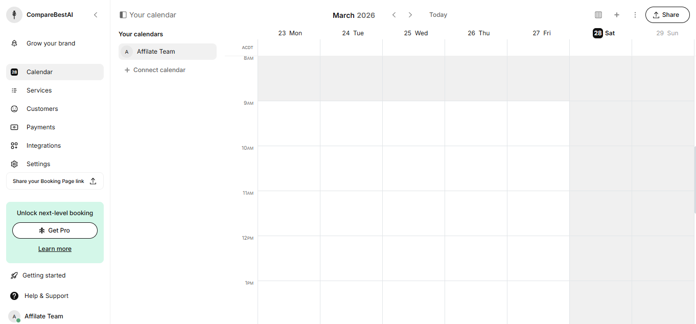 Setmore product screenshot