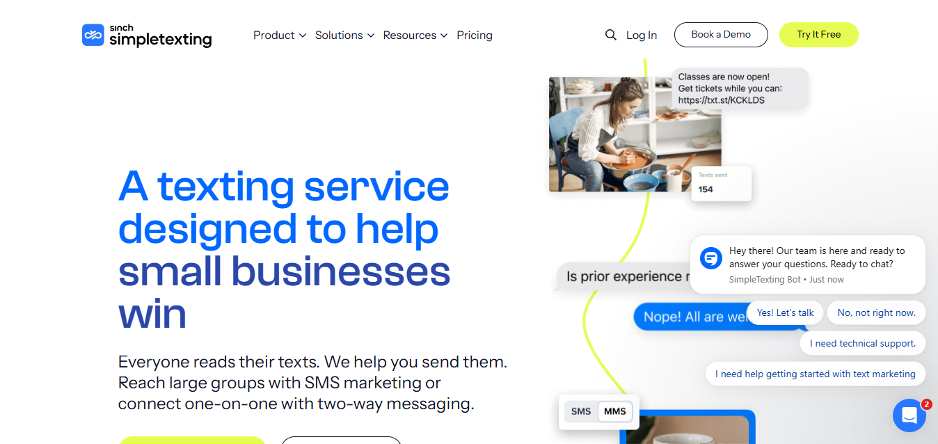 SimpleTexting product screenshot