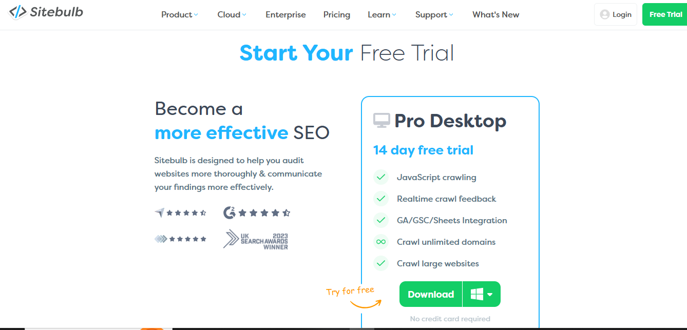 Sitebulb (AI) product screenshot