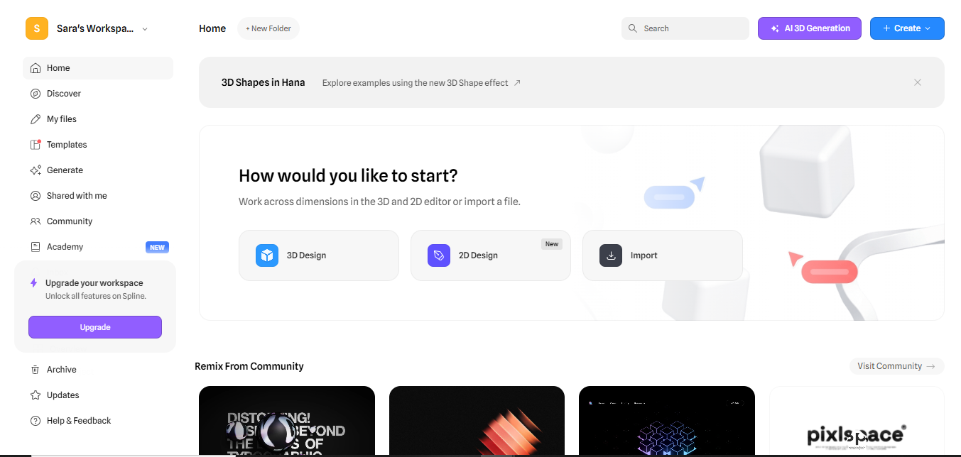 Spline AI product screenshot
