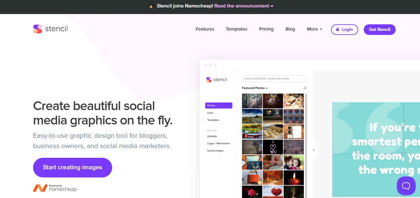 Stencil product screenshot