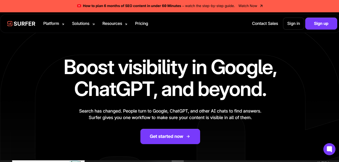 Surfer SEO product screenshot
