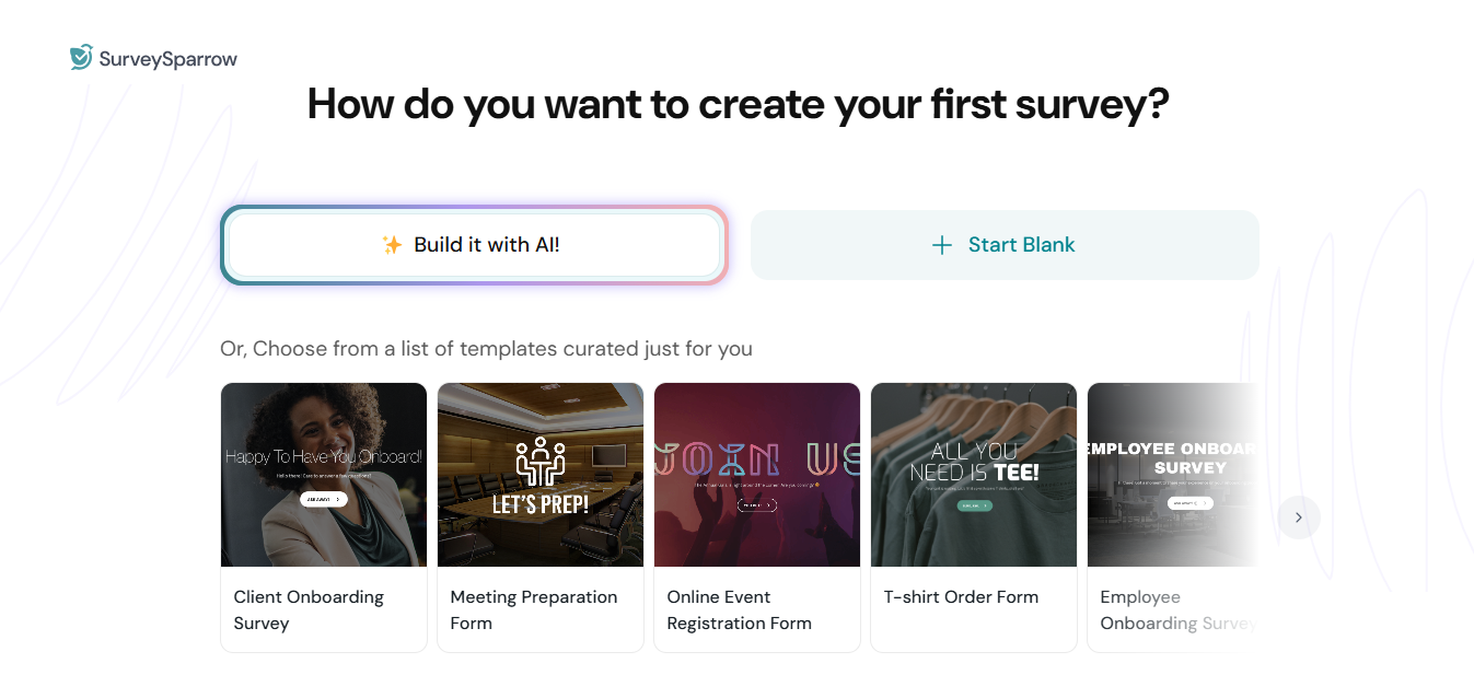 SurveySparrow (AI) product screenshot