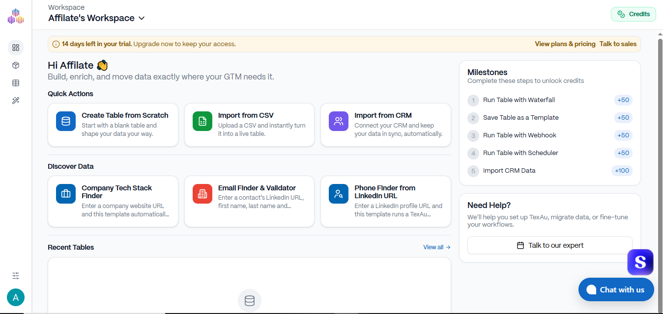TexAu (AI) product screenshot
