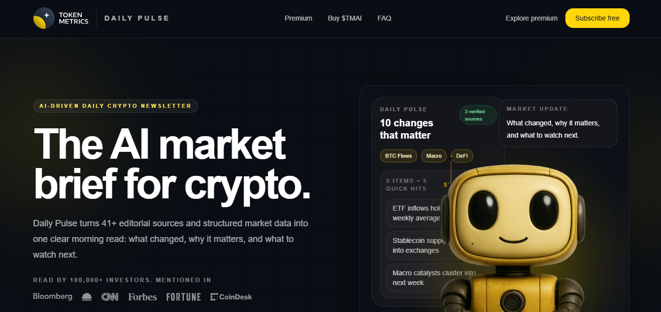 Token Metrics product screenshot