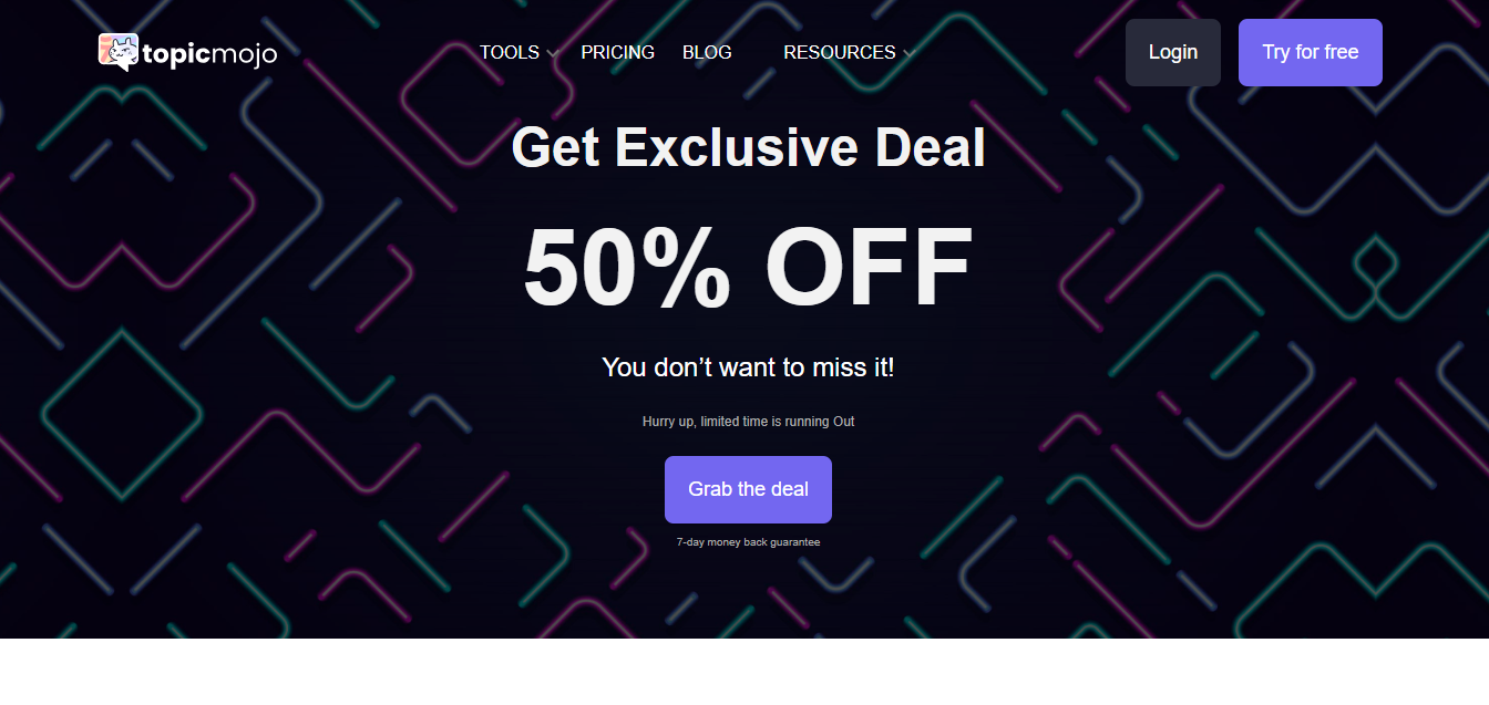 Topic Mojo (AI) product screenshot