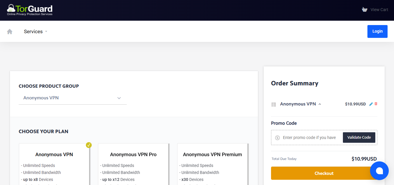 TorGuard product screenshot