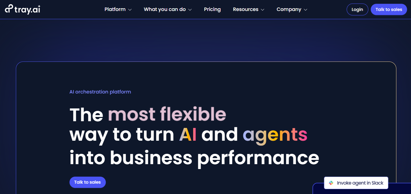 Tray.io (AI) product screenshot