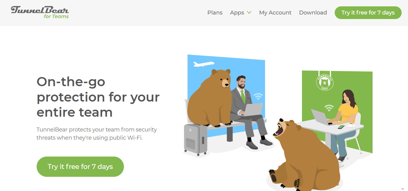 TunnelBear Teams product screenshot