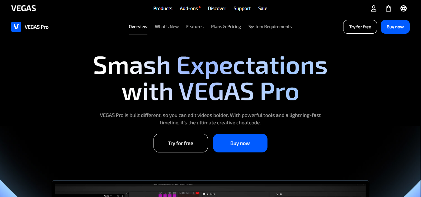 VEGAS Pro (AI) product screenshot