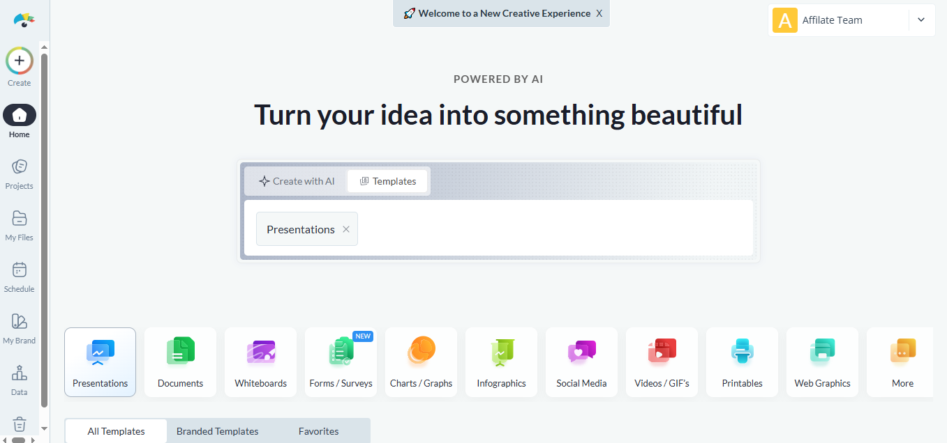 Visme product screenshot