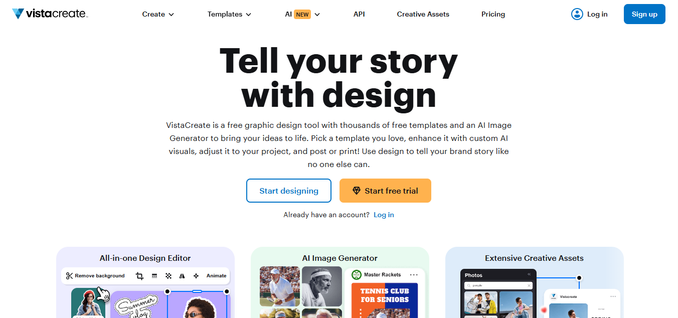 VistaCreate (AI) product screenshot