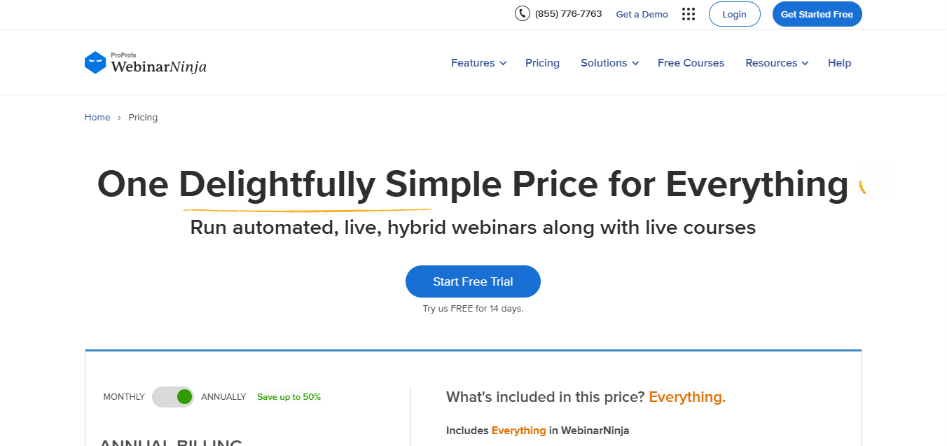 WebinarNinja product screenshot
