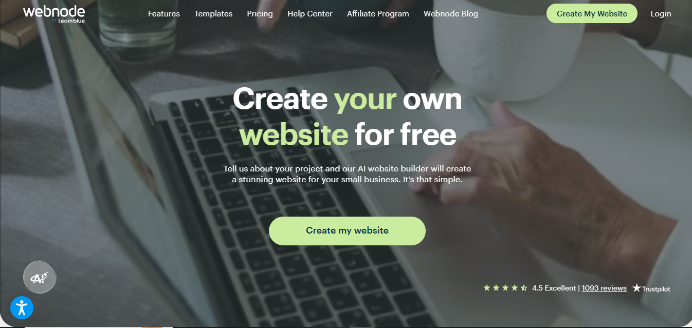 Webnode product screenshot