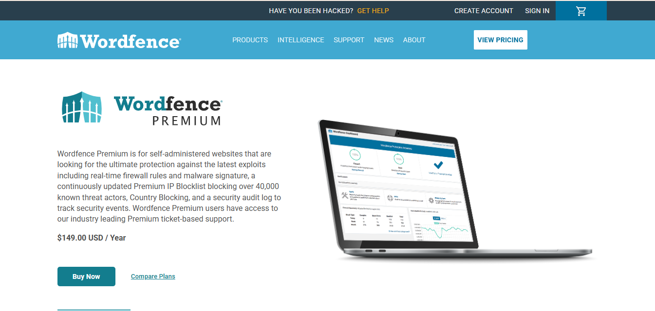 Wordfence (AI) product screenshot