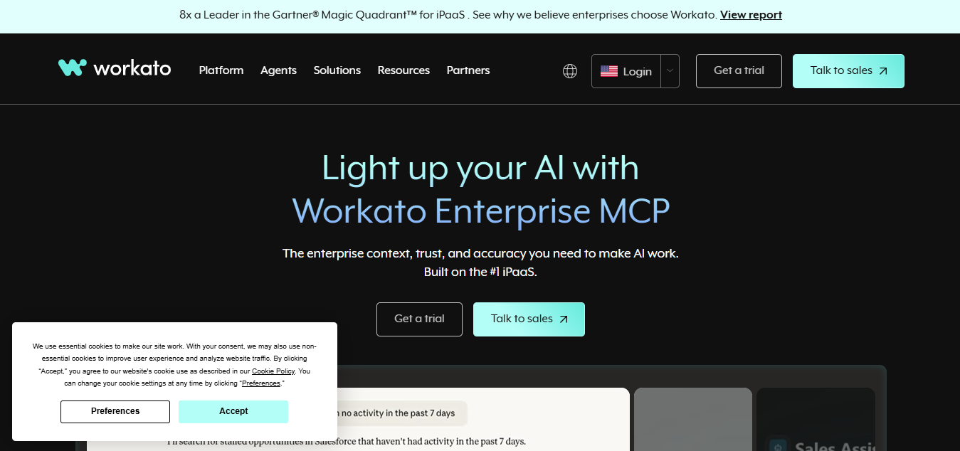 Workato product screenshot