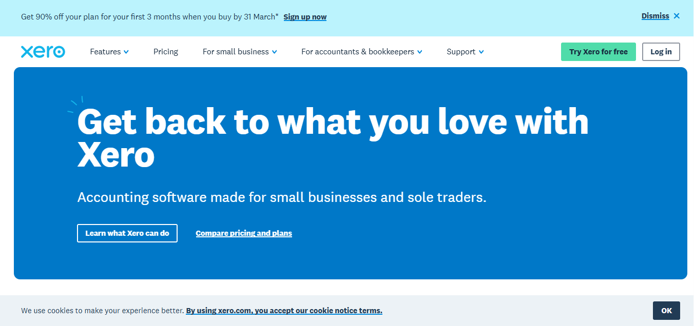 Xero product screenshot