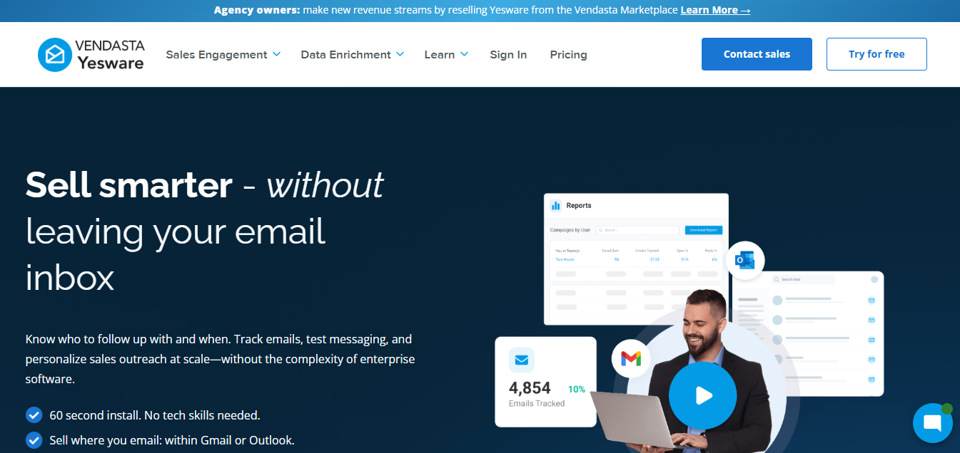 Yesware (AI) product screenshot
