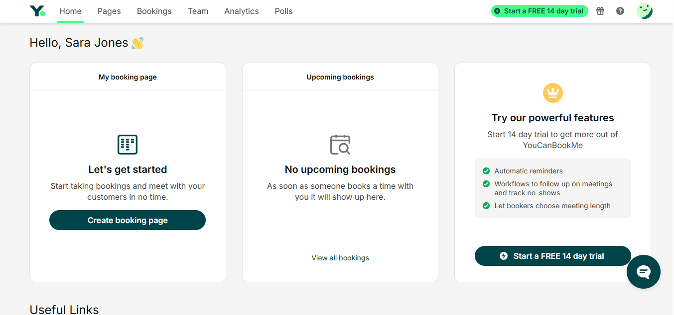 YouCanBook.me (AI) product screenshot