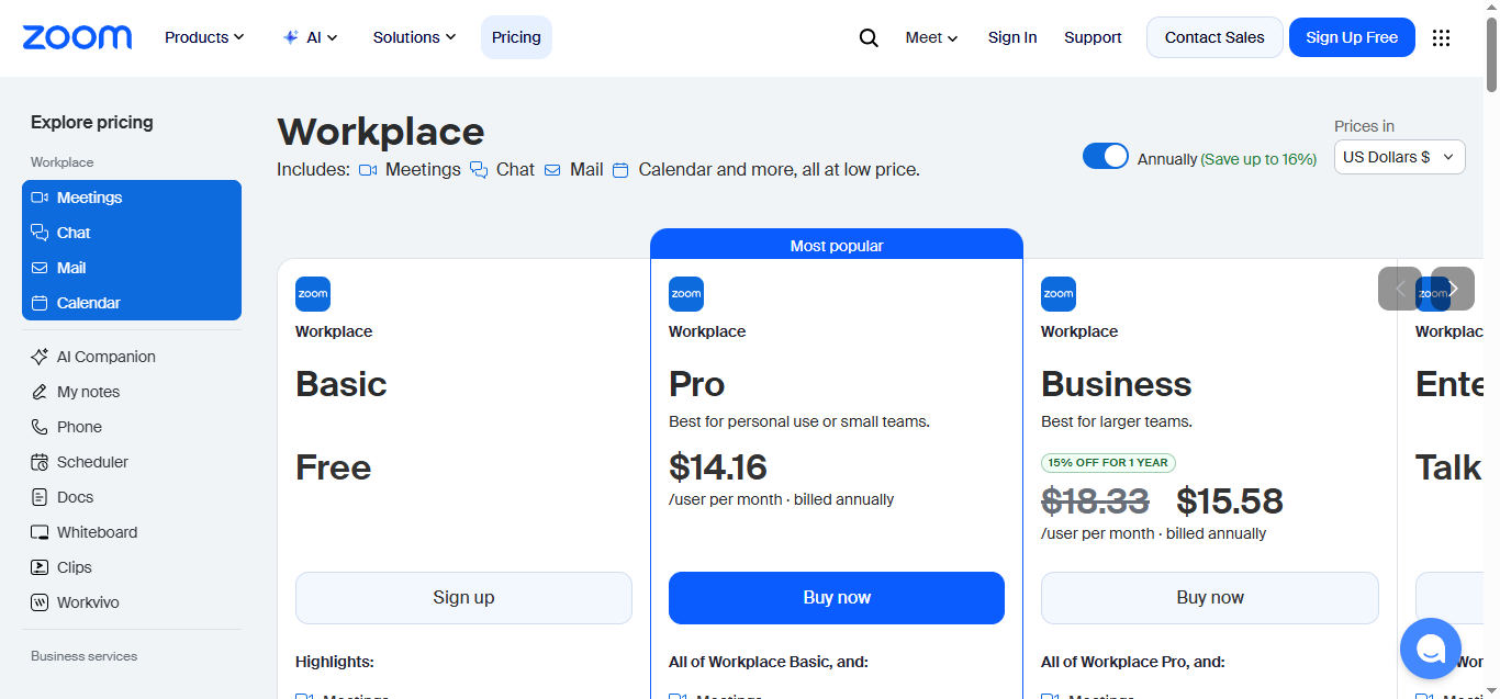 Zoom Webinars product screenshot