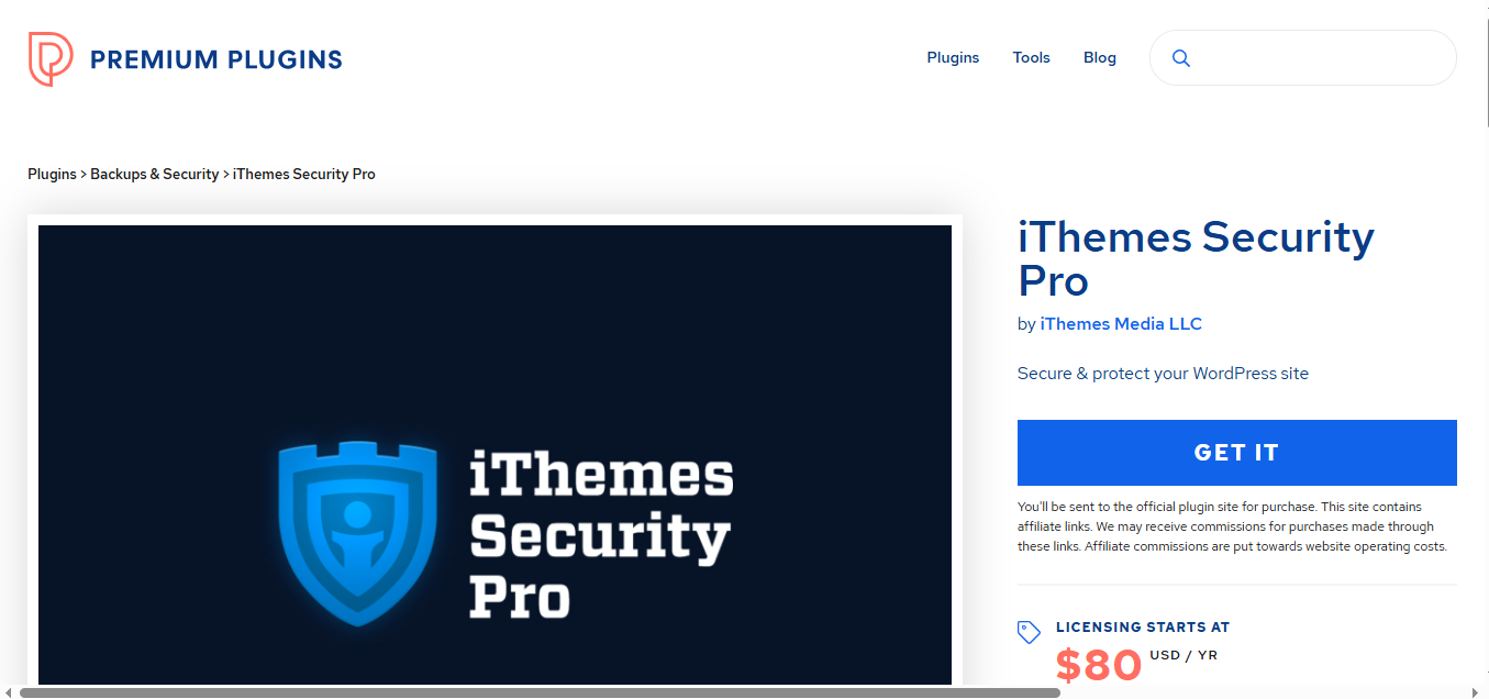 iThemes Security Pro product screenshot