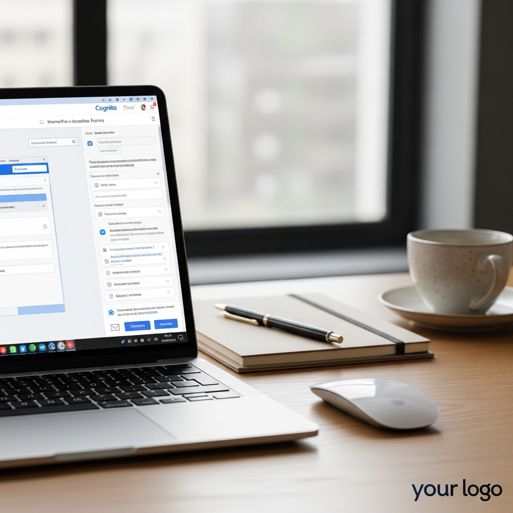 Screenshot showing Cognito Forms (ai) security features with HIPAA and GDPR badges, illustrating safe use for businesses and healthcare.