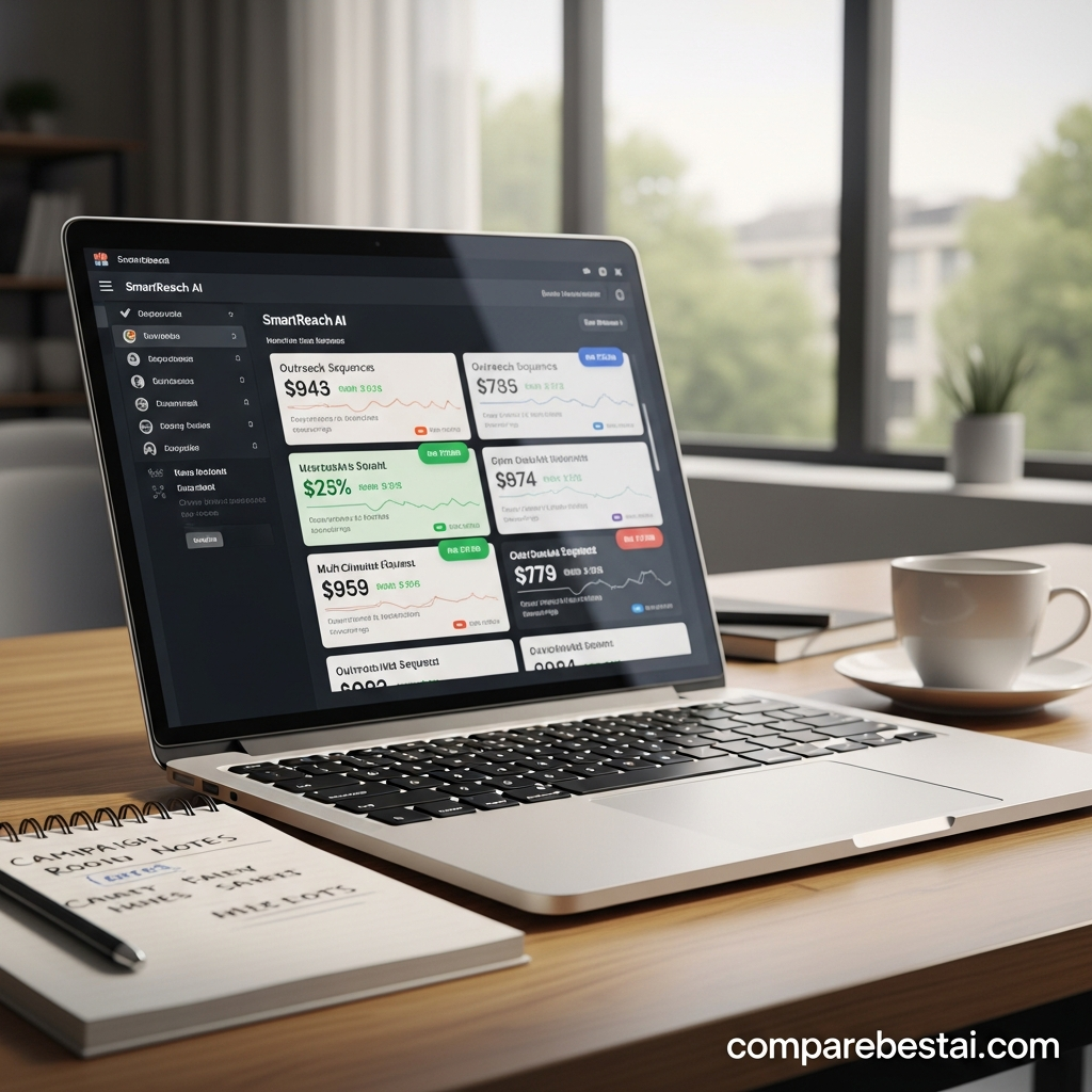 Smartreach Ai deliverability dashboard showing inbox rotation, spam risk scoring, and domain health monitoring for 2026.