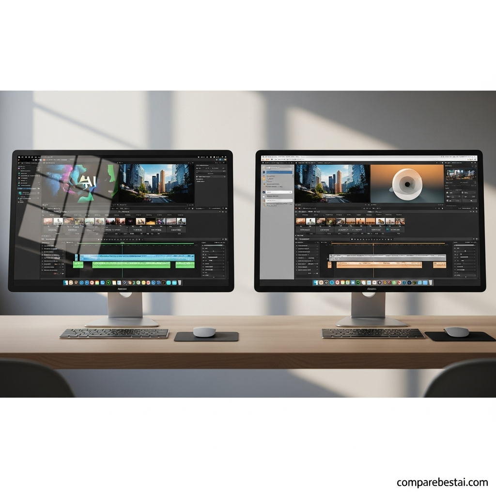 Visual comparison of LTX Studio, Runway, Synthesia, and Pictory, showing AI video and team features in 2026