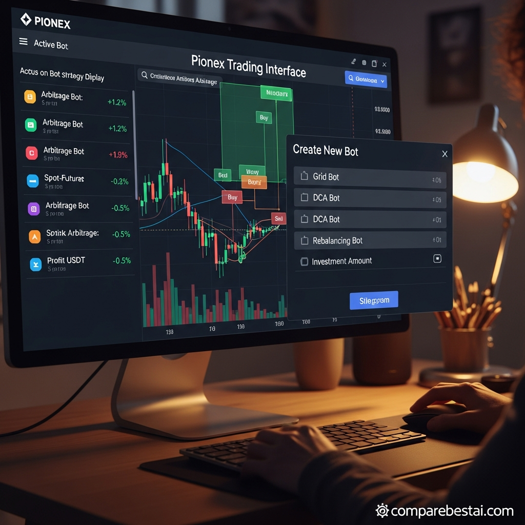 Pionex platform showcasing robust security features and user safety tools for crypto trading automation in 2026.