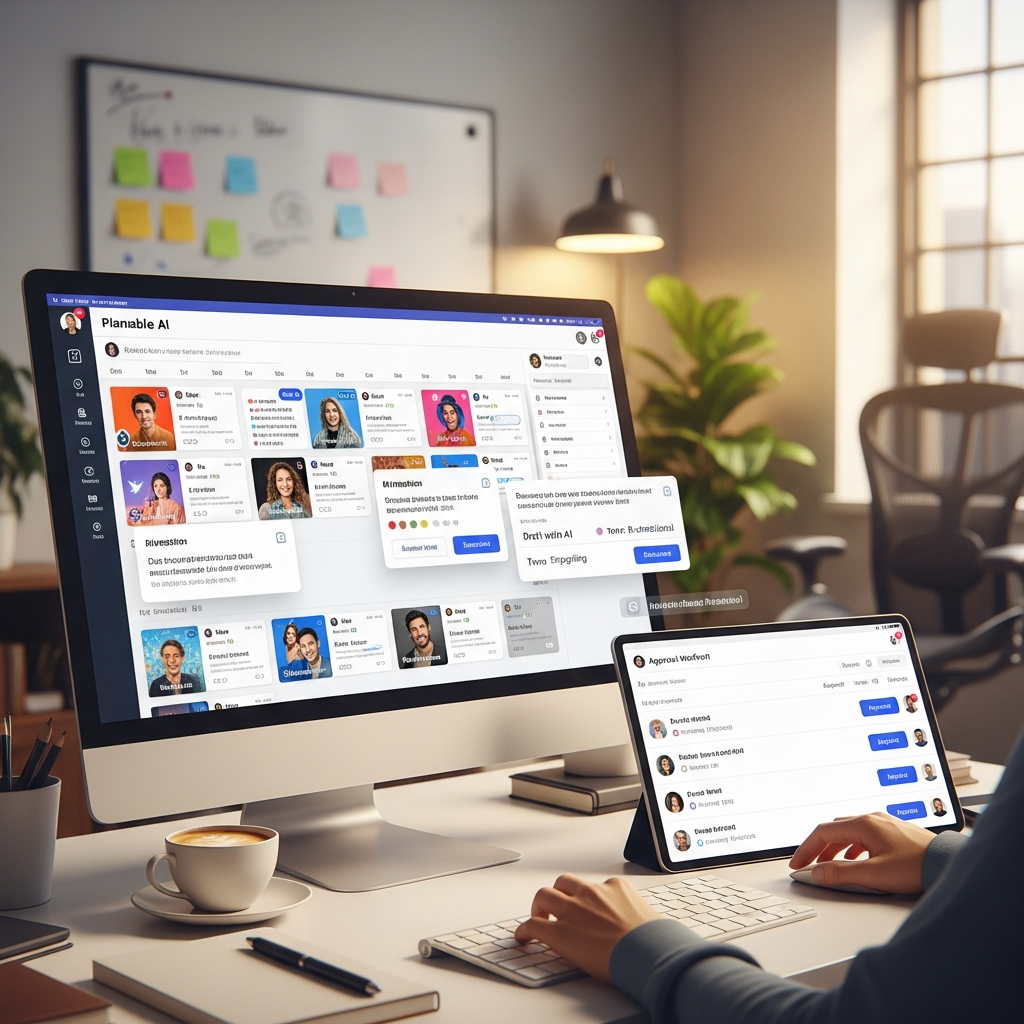 Side-by-side comparison of Planable (ai) and Hootsuite features, pricing, and workflow differences for marketing teams, agencies, and brands
