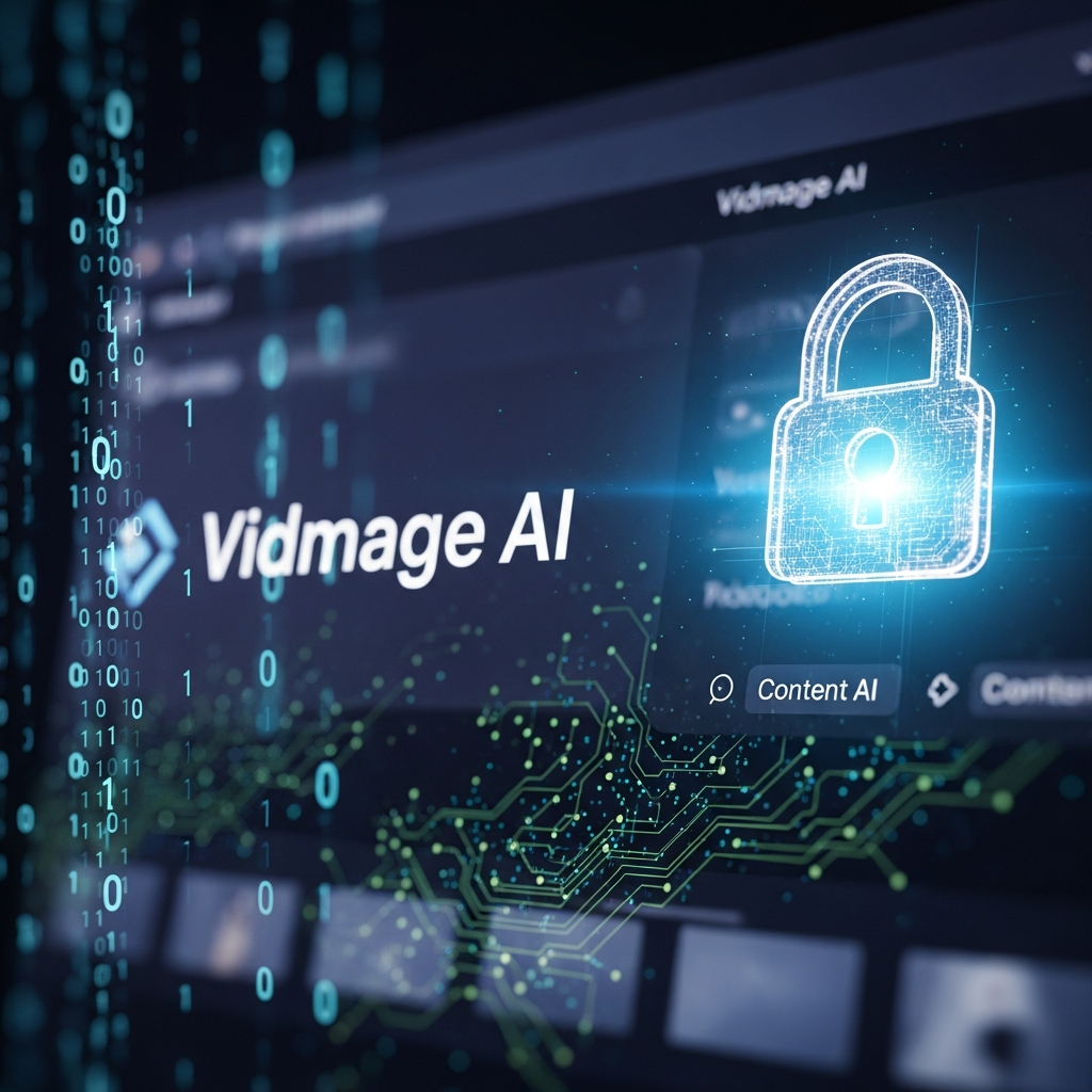 Diagram showing how Vidmage AI face swap processes and exports video content in 2026.